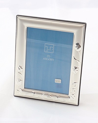 Cornice argento satinata con