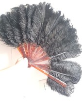 Ventaglio anni 20 in piume di struzzo