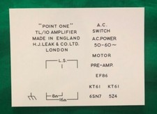 LEAK  TL10 Point One decals black - 1 kit
