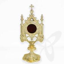 2671 reliquiario reliquia ostensorio per lavori monastici, altare domestico placcato oro 29 cm