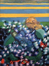 Aldo Turchiaro, opera unica con autentica, olio su Tela, 1967, 40x30cm