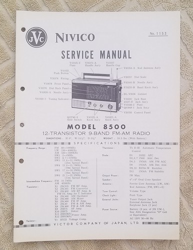 Jvc nivico modello 8500 - jvc,