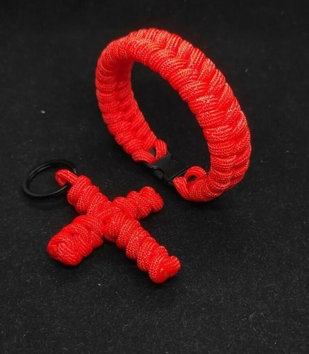 Bracciale portachiavi croce - bracciale,