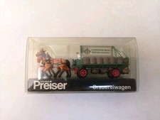 Carro Trasporto Birra Con Cavalli Landwehr Brau Preiser 462 Diorama  H0-A11