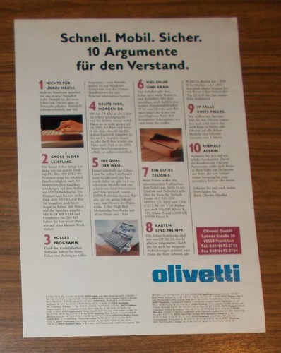 Rara pubblicità olivetti - rara,