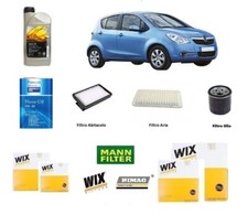 Kit Filtri Tagliando per Opel Agila B 1.0 1.2 LPG + 3 Litri Olio Originale 5w30