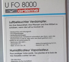 Umidificatore Orieme UFO 8000 con istruzioni e garanzia