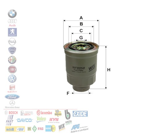 Filtro carburante mitsubishi - filtro,