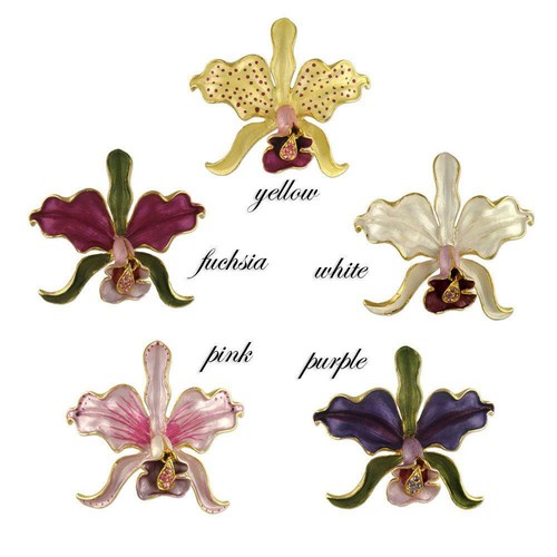 Spilla fiore orchidea - spilla,