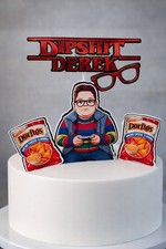 Cake topper tema dipshit derek - cake,
