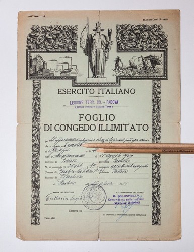 Foglio congedo illimitato - foglio,