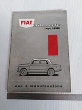 manuale uso manutenzione originale 1958 Fiat 1100