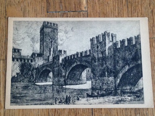 Cartolina postale verona ponte - postale,
