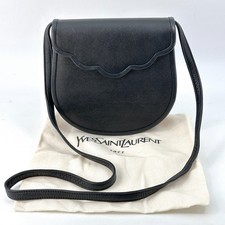 Borsa a tracolla Yves SAINT LAURENT in pelle nera autentica 0537