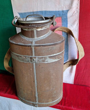 Antico BIDONE LATTE e ACQUA 5 Litri Con Spallacci Da Alpeggio Da Collezione 