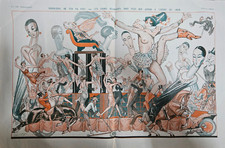 Antica Stampa da Rivista Francese La Vie Parisienne  Vald'Es Art Dèco Paris