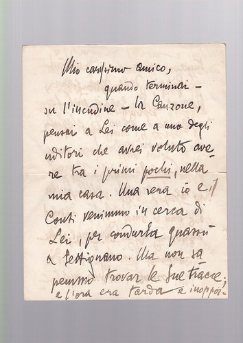 Lettera gabriele annunzio - lettera, d'annunzio