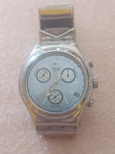 SWATCH IRONY STAINLESS STEEL 1996 + cinturino in gomma nero