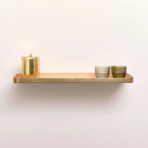 Gold peach enamelled metal - gold, &