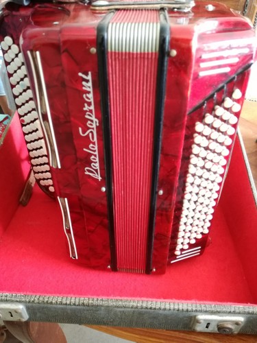 Accordeon rouge blanc paolo - blanc,