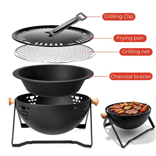 Barbecue pieghevole carbone - barbecue,