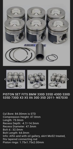 Piston standard bmw 330d - piston,
