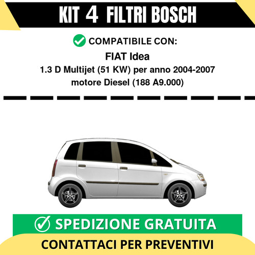 Kit filtri bosch fiat - filtri, idea