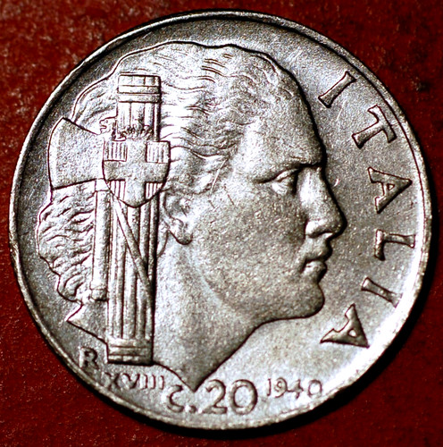 Italy centesimi 1940 - 1940, km#