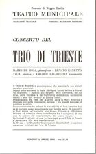 Concerto del Trio di Trieste, Teatro Municipale di Reggio Emilia 1968