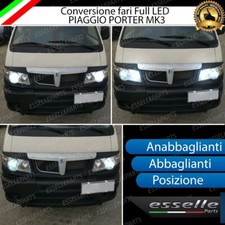 CONVERSIONE FARI LED PIAGGIO PORTER MK3 III CANBUS 6000K BIANCO GHIACCIO