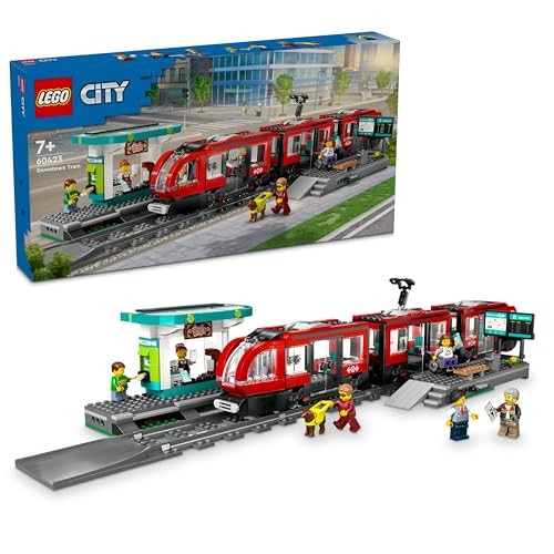 Lego city downtown tram - downtown, stop