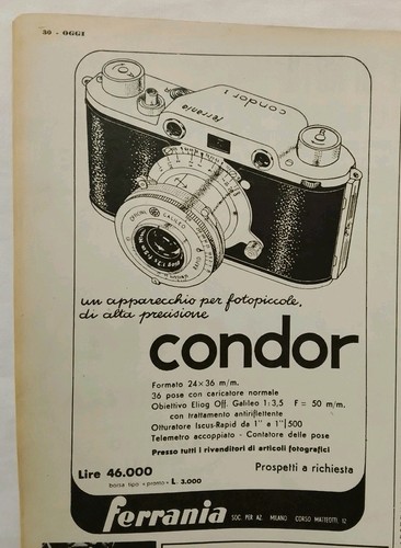 Pubblicita ferrania condor - pubblicita',