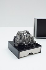 Porsche 911 Carrera modello motore scultura motore con CD audio su base