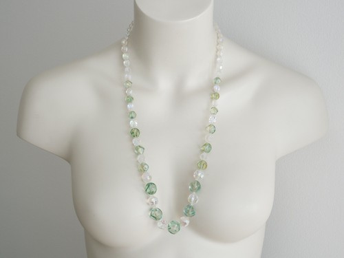 Collana vintage vetro con - in,
