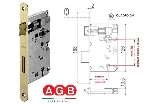 Serratura porta agb patent - serratura,