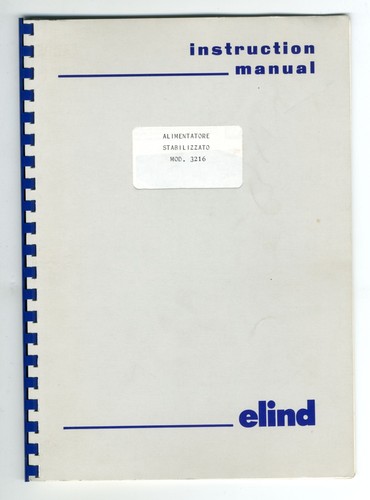 Elind 3216 instruction - -,