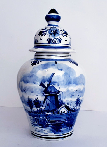 Vaso con coperchio blu - con,