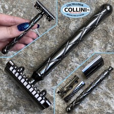 Fatip - Rasoio di Sicurezza - METAL BLACK RETRÒ - Testina originale - 110mm -...