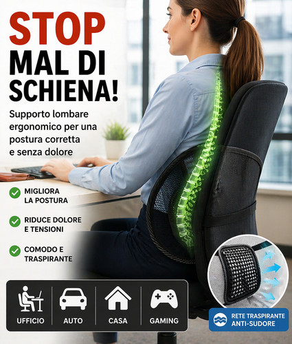 Supporto lombare sedia ufficio - supporto,
