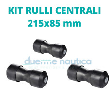 KIT 3 RULLI CENTRALI PER CARRELLO 215X85MM BARCA GOMMONE RULLO CENTRALE