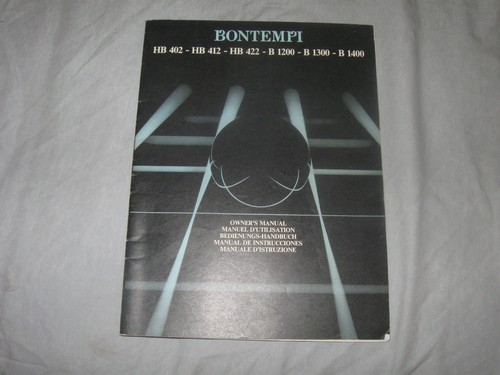 Bontempi manuale proprietario - bontempi,