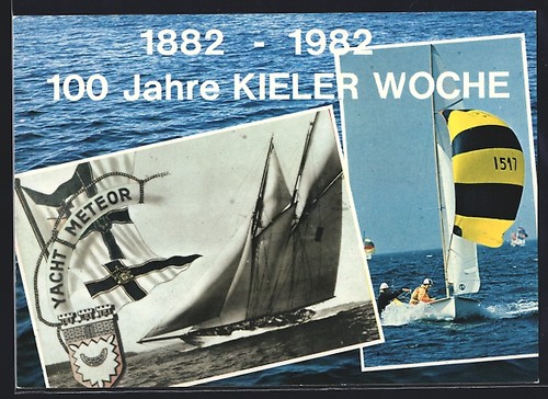 Cartolina kiel die yacht - cartolina, kiel,