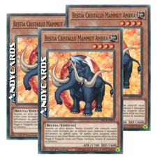 3x BESTIA CRISTALLO MAMMUT AMBRA • Comune • SDCB IT005 • 1Ed • YUGIOH! ANDYCARDS