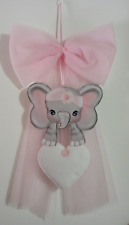 Fiocco nascita in tulle bimba elefante idea regalo nascita