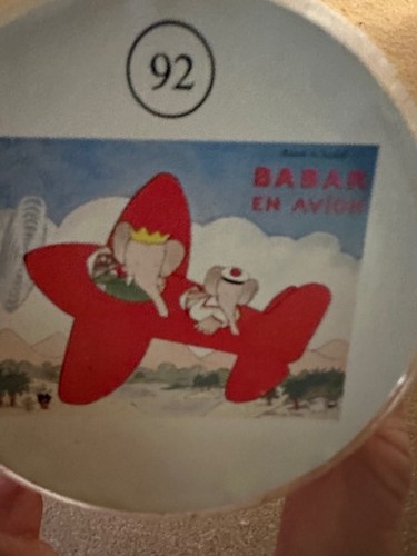 Vintage babar avion poster - en,