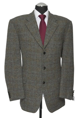 Harris tweed giacca grigio - tweed,