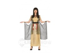 COSTUME CLEOPATRA CARNEVALE EGIZIANA VESTITO GUIRCA ADULTA REGINA EGITTO ORO