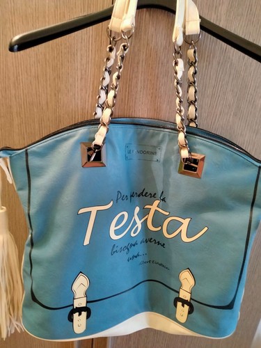 Borsa pandorine blu con - le,