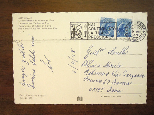 Targhetta postale - targhetta,