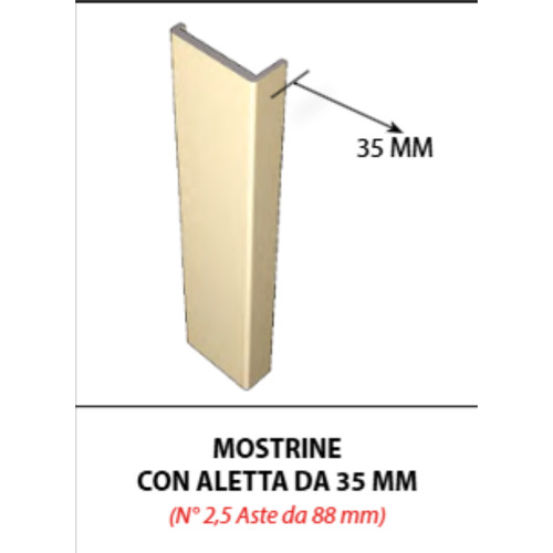 Mostrine con alette 35mm - alette,